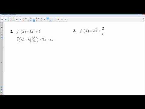04.1 - Antiderivatives (Polynomials & Recognition)