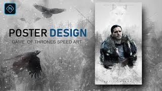 SPEED ART GAME OF TRHONES | Crea tu poster en (PHOTOSHOP 2019 ❄️) screenshot 1