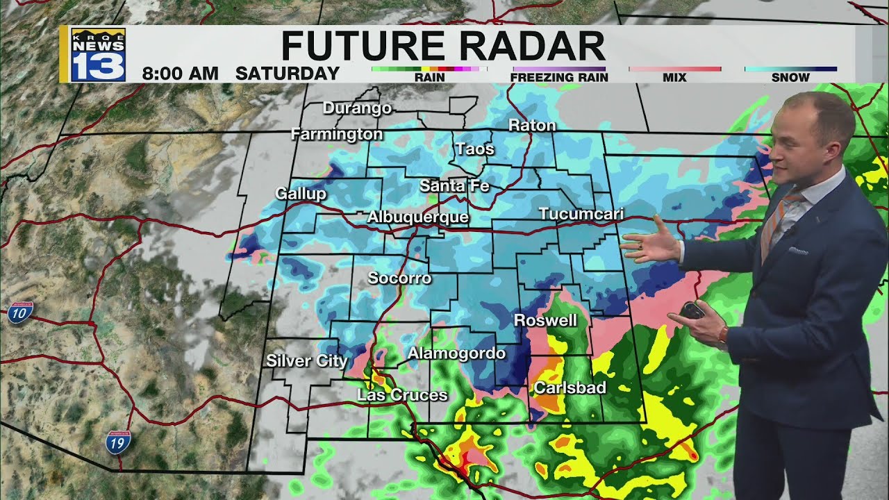 Snow moving into New Mexico tonight - YouTube