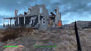Fallout 4 Melee Only Survival Difficulty - Lets check out the fort! Ep 27
