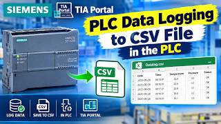 PLC Data Logging to CSV File in TIA Portal | Siemens S7-1200 PLC Tutorial