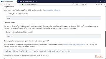 Hands-On Packet Analysis : Overview of DNS and HTTP | packtpub.com