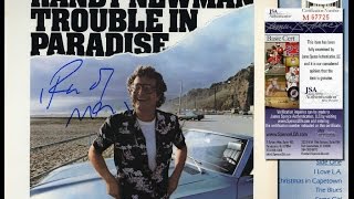 RANDY NEWMAN Hand Signed LP Cover Trouble in Paradise - JSA COA - UACC RD289