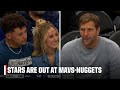 Dirk Nowitzki, Patrick &amp; Brittany Mahomes pull up to Mavericks vs. Nuggets 🤩 | NBA on ESPN