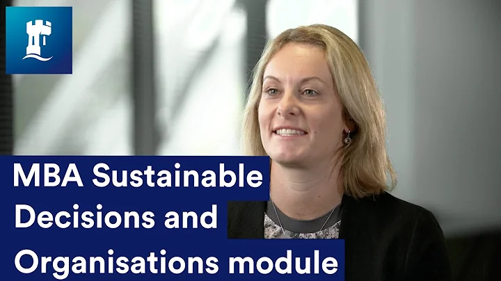 MBA Sustainable Decisions and Organisations module - Ellen Manning