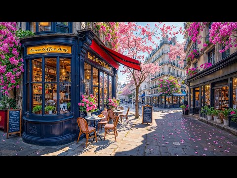 Outdoor Café Jazz in Paris Spring ☕ Sweet Bossa Nova & Calm Jazz Music for Focus, Chill