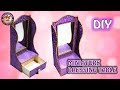 Miniature DIY Dressing table | Miniature Craft | Doll house dressing Table | Art with Creativity 228