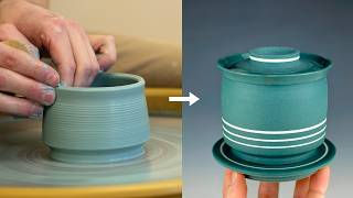 Throwing, Trimming, and Firing a Pair of Teal Gaiwans