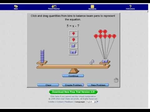 Ma8 10.1 (1) Modelling Equations - Balance with Blocks & Balloons - YouTube