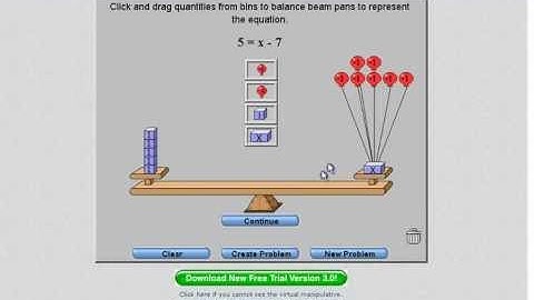 Ma8 10.1 (1) Modelling Equations - Balance with Blocks & Balloons
