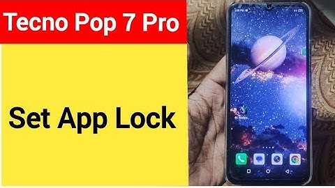 how to set App lock,Tecno Pop 7 Pro me Applock kaise set kare