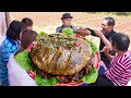 【超小厨】380元12斤鳄龟，配腊肉一锅炖，岳父直接上手啃，吃着比牛肉还滋润！