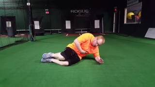 Left Sidelying Supported Hip Lift with Right Trunk Rotation