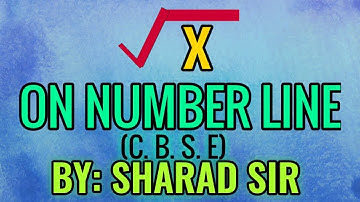 Representation of root x on number line. C.B.S.E. Class 9.