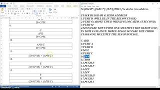 How to do postfix and draw stack diagram.