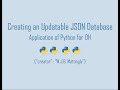 Creating an Updatable JSON database in Python (Application of Python for DH | 01)