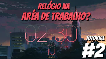 Como faço para colocar o relógio na área de trabalho?