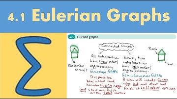 4.1 Eulerian graphs (DECISION 1 - Chapter 4: Route inspection)