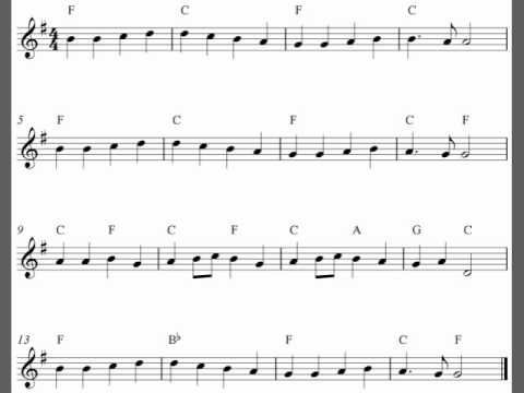 Tenor saxophone sheet music video, Ode To Joy, easy tenor sax notes