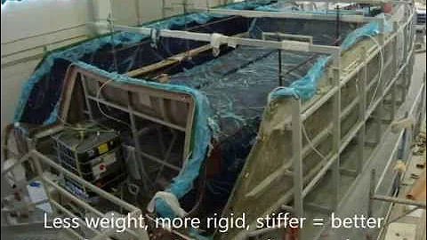 Carbon infusion production of most modern catamaran and multihull