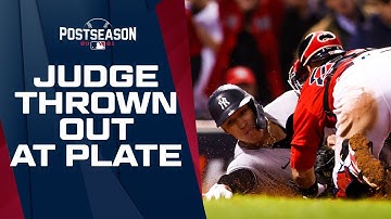 Key play of AL Wild Card Game?? Red Sox throw out Aaron Judge at plate after Stanton smash