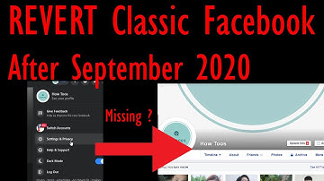 How to revert classic Facebook after September 2020