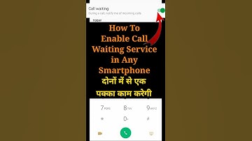 How to enable call waiting service on any android phone #shorts