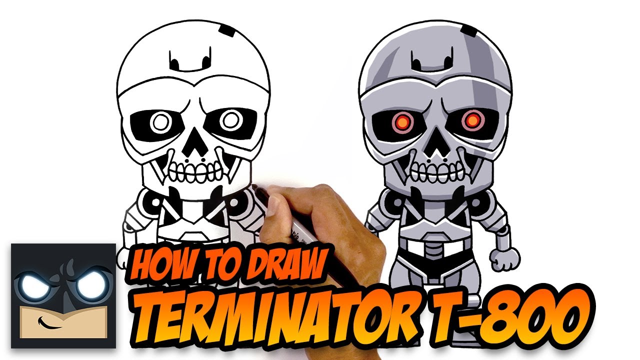 Terminator Cartoon : The model was fully sculpted and partly textured