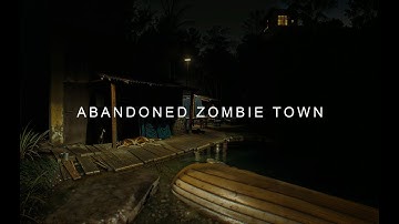 Abandoned Zombie Town ambience | 30 Minutes of Ambience | Rain & Thunder