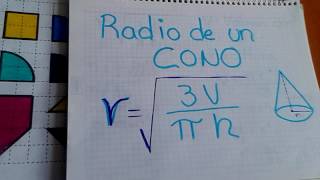 Radio de Un Cono despeje del volumen 📐📏⚽🏈🛒🌉