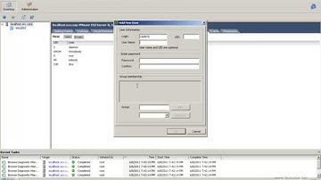 Create a new user in VMWare ESX v.3.5