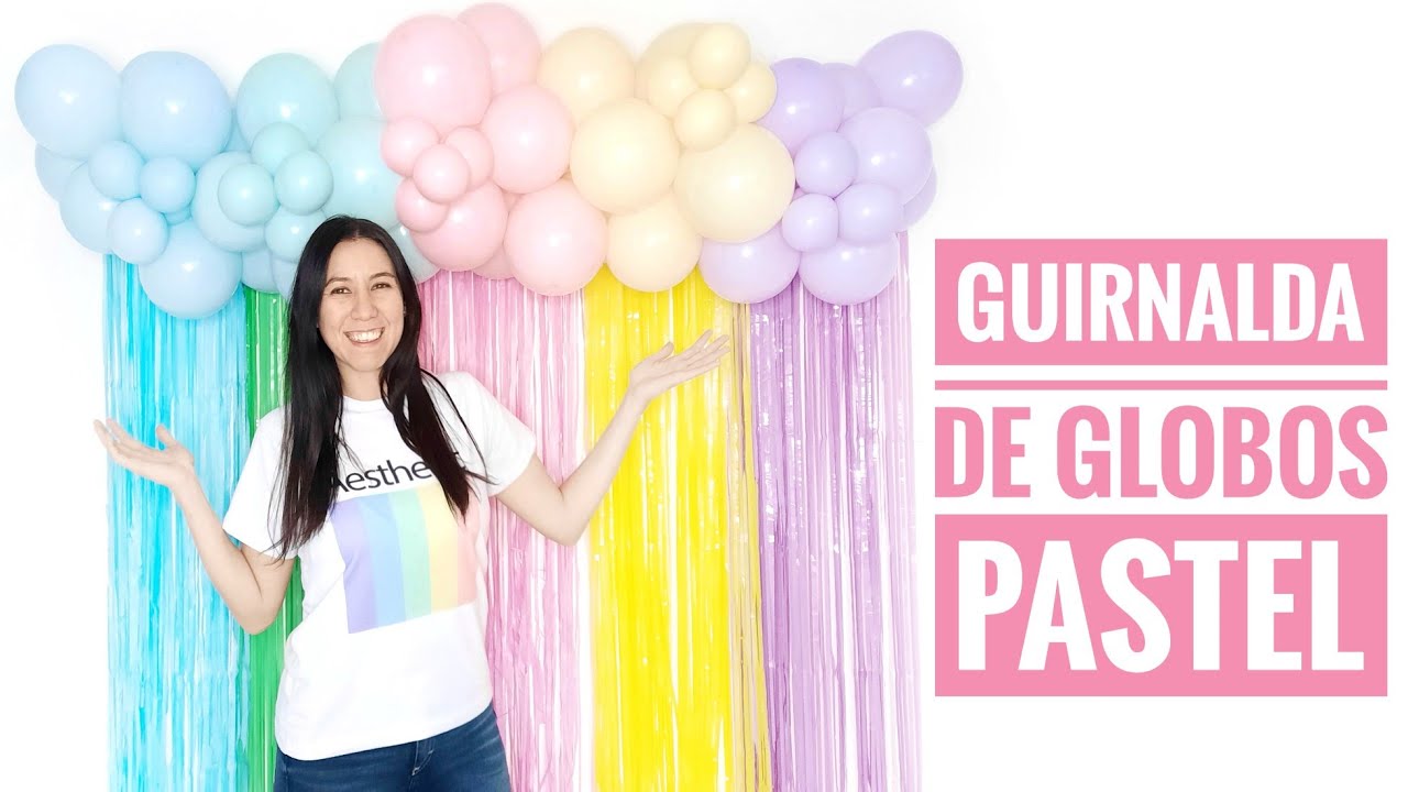 Cómo hacer GUIRNALDA DE GLOBOS Pastel 