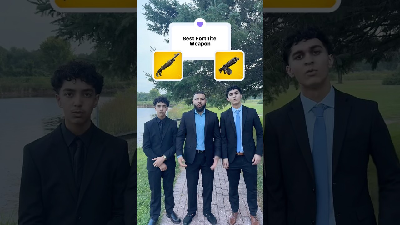 Голосование за любимое оружие в Fortnite с братьями