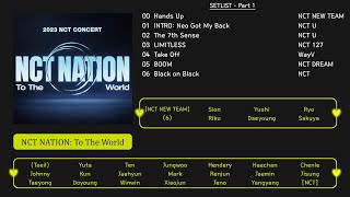 NCT NATION: To The World Concert Setlist
