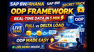 SAP BW/4HANA ODP Framework🚀| Real-Time Data Extraction Full Training | Step-by-Step 2026#sap #sapbw