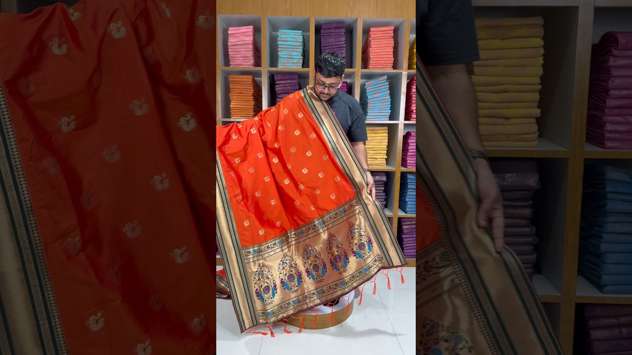 Traditional Paithani Kadiyal Border Saree