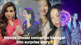 Shreya Ghoshal x Rito Riba live in Itanagar 😭❤️| Rain Tried To Ruin it….😂| Best concert ever🫶🏻|