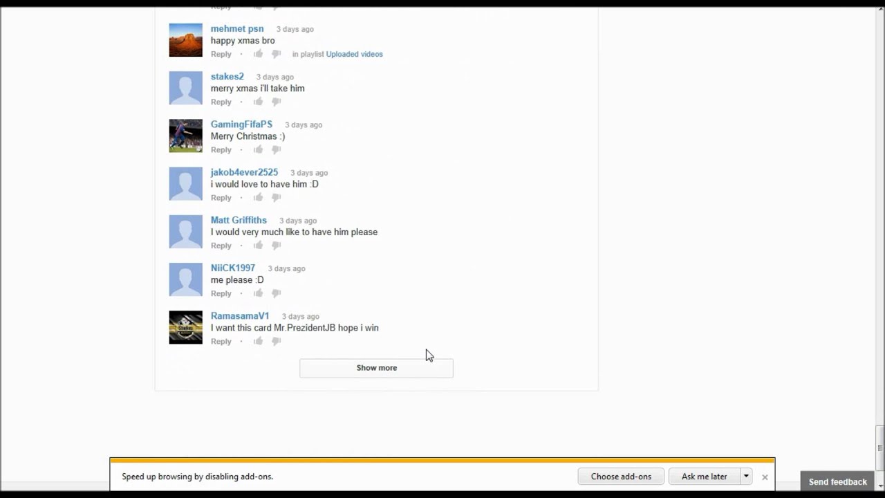 FIFA 13 | 1st IN FORM Giveaway Results