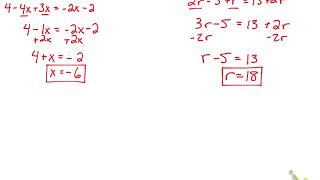 Geometry - Algebra 2 Prep: Solving Equations