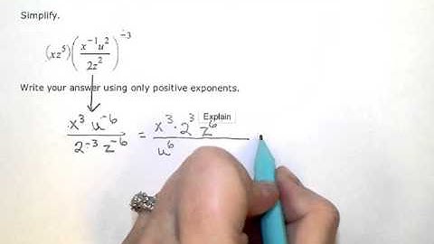 Power, product, and quotient rules with negative exponents (KC)