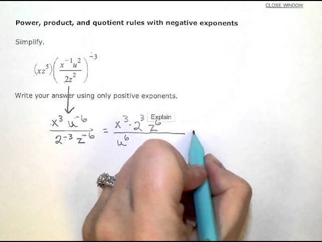Exponent Quotient Rule Examples