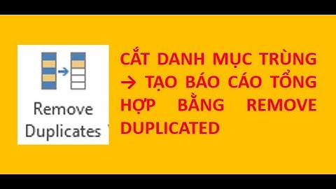 GỘP (CẮT) DANH MỤC TRÙNG ĐỂ LẬP BÁO CÁO TỔNG HỢP BẰNG CÔNG CỤ REMOVE DUPLICATES + HÀM VLOOKUP, SUMIF