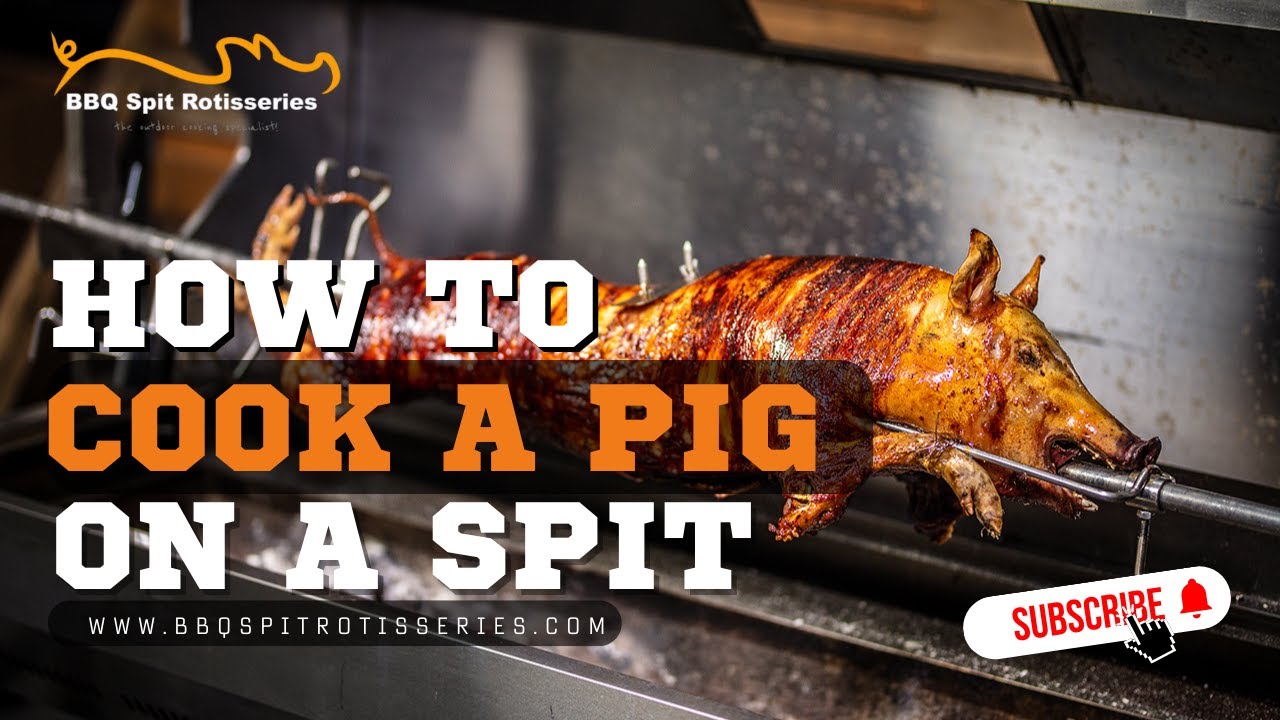 Pig on spit roast. | 