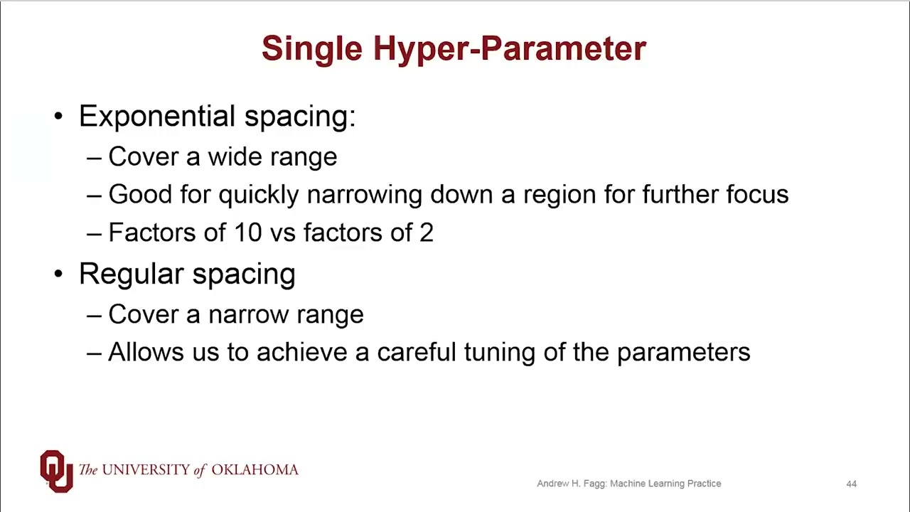 Hyper Parameter Selection