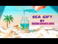 TUTORIAL RESIN OCEAN ART/make sea gift by resin epoxy art 🌊