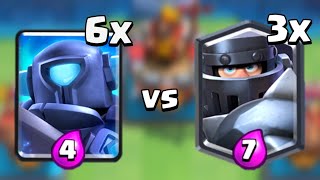 6x Mini Pekka vs 3x Mega Knight - Clash Royale