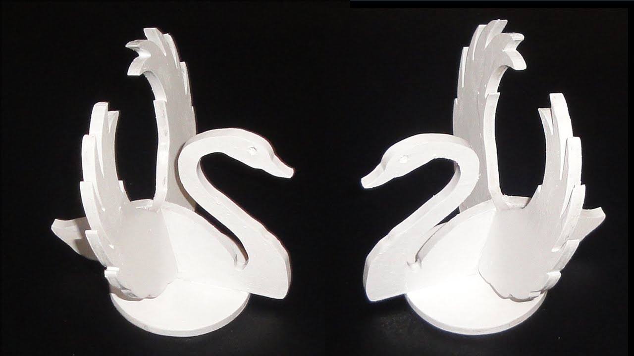 Scroll saw Projects - 3D Swans - YouTube