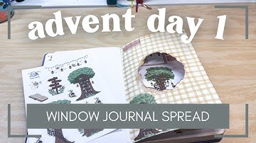 Window Creative Journal Spread: Amy Plans Things Advent Day 1