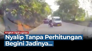 Sopir Angkot Ugalugalan Nyalip Tanpa Perhitungan Begini Jadinya