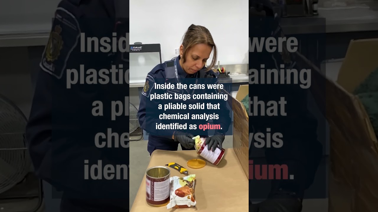 CBSA air cargo officers at Vancouver International Airport seize 1.6 kg of opium